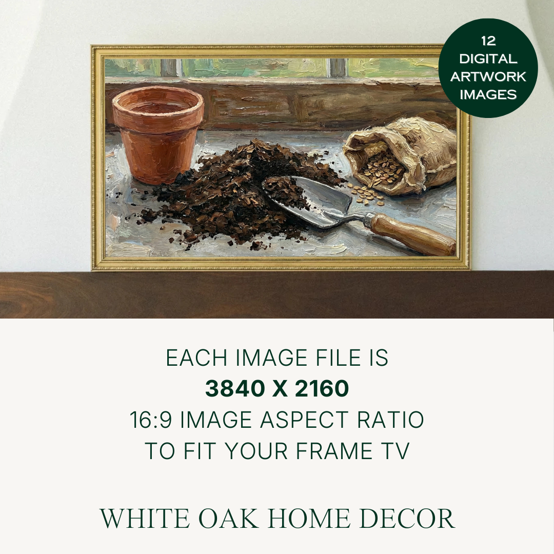 The Botanical Greenhouse Oil Painting Collection | 4K Digital Downloads for Frame TV