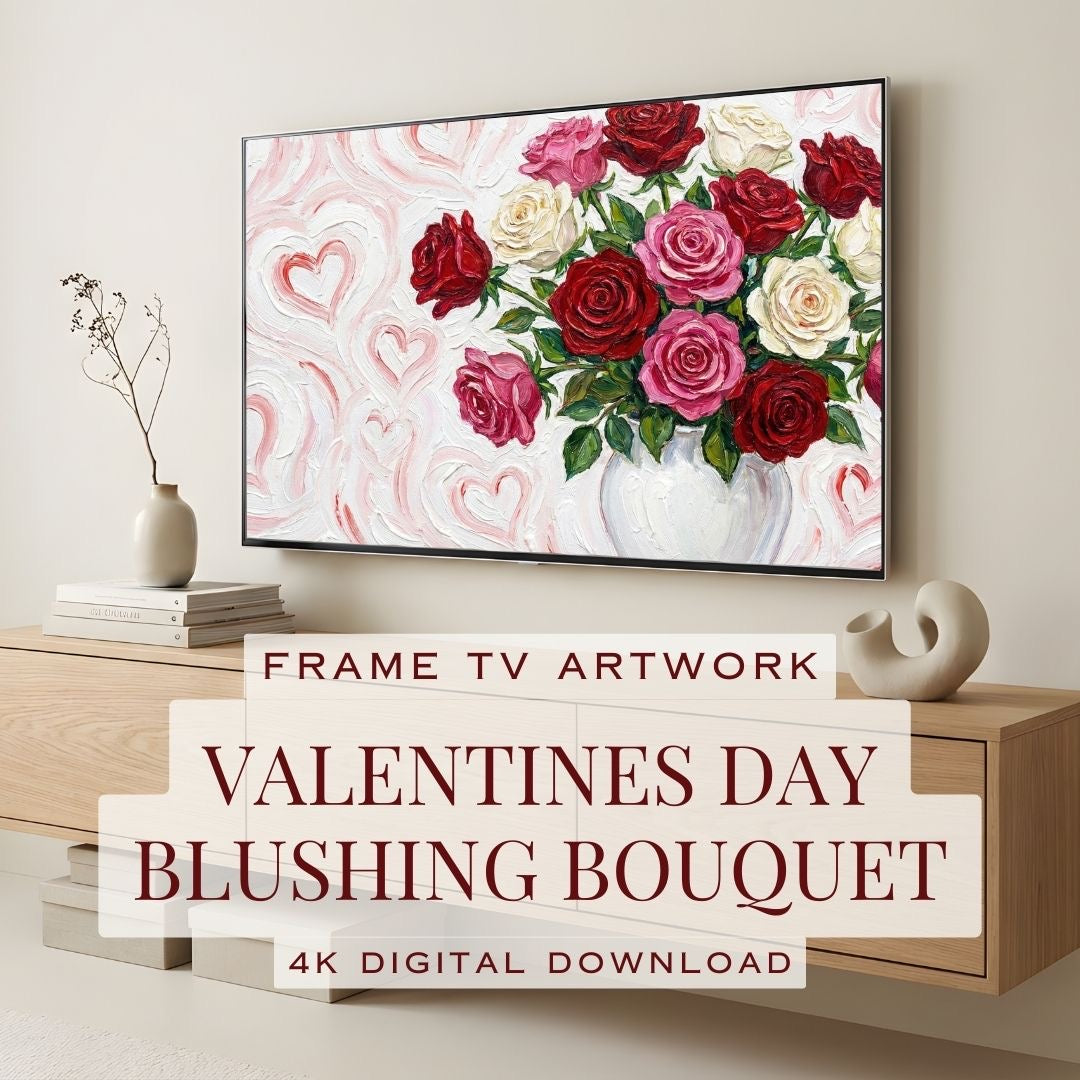 Blushing Bouquet - 4K Frame TV Art Digital Download