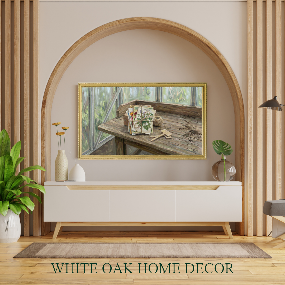 The Botanical Greenhouse Oil Painting Collection | 4K Digital Downloads for Frame TV
