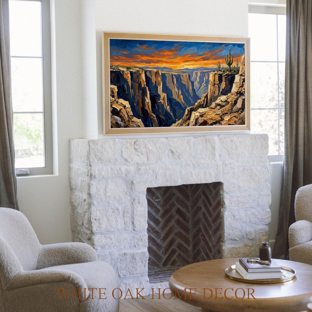 Desert Modernism Frame TV Art Bundle | 12 Oil Painting Digital Downloads | Samsung Frame TV Art 4K | Southwestern Wall Art