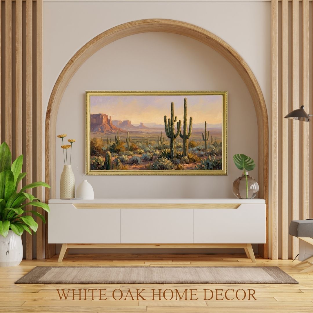 Desert Modernism Frame TV Art Bundle | 12 Oil Painting Digital Downloads | Samsung Frame TV Art 4K | Southwestern Wall Art