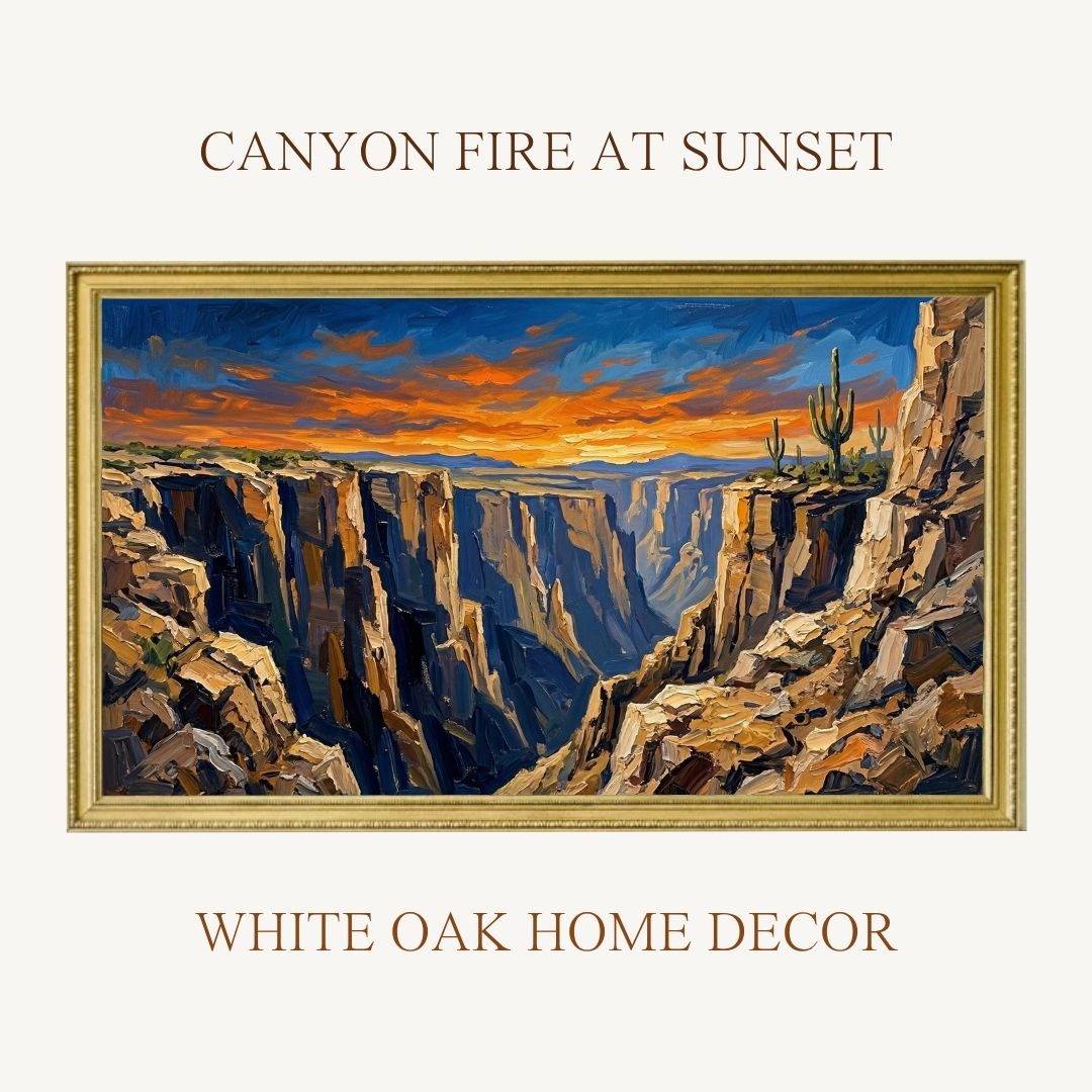 Desert Modernism Frame TV Art Bundle | 12 Oil Painting Digital Downloads | Samsung Frame TV Art 4K | Southwestern Wall Art