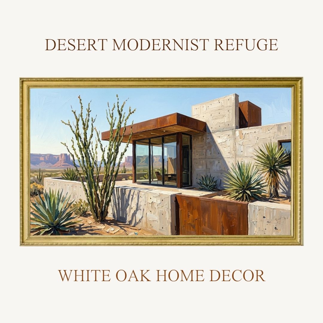Desert Modernism Frame TV Art Bundle | 12 Oil Painting Digital Downloads | Samsung Frame TV Art 4K | Southwestern Wall Art